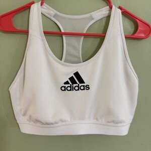 Adidas White Performance Sports Bra